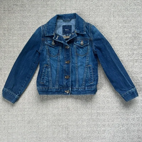 GAP Kids Classic Blue Denim Jean Jacket Girl’s Size Small 6-7 - Picture 1 of 4